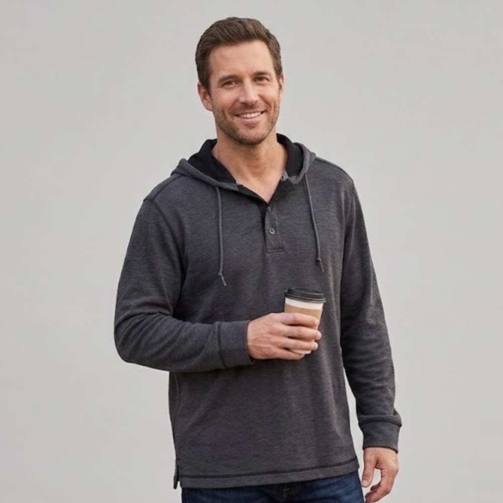 Tommy Bahama Mens Henley Hoodie